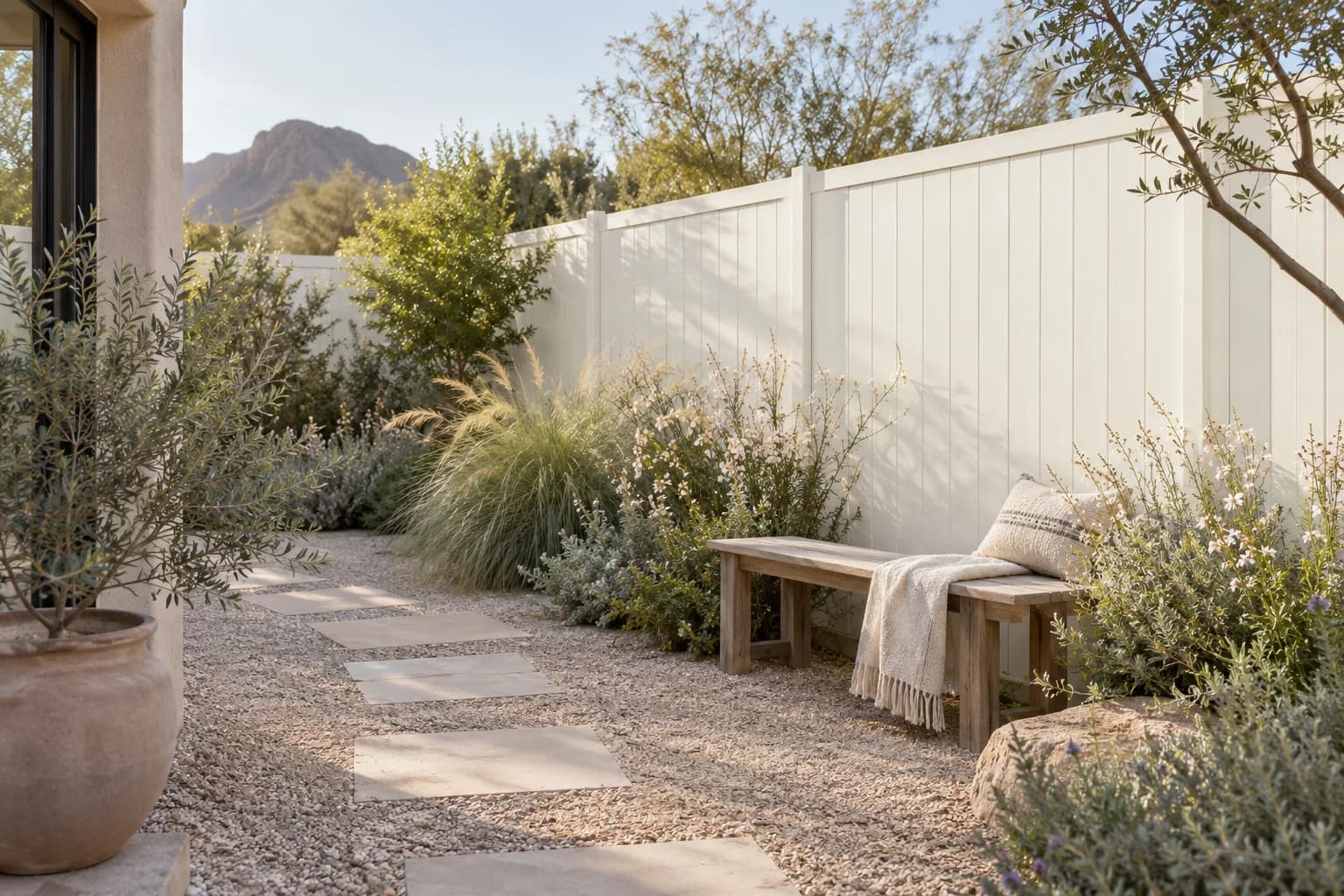 Fences & garden structures featuring Polar Bear paint
