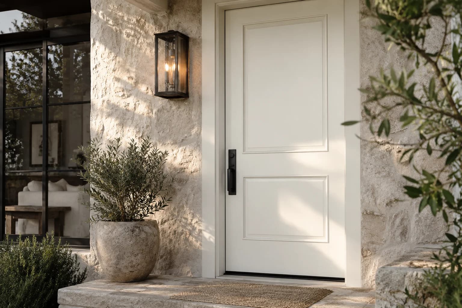Front door featuring Polar Bear paint