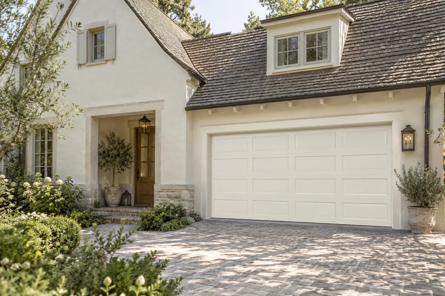 Garage door featuring Polar Bear paint