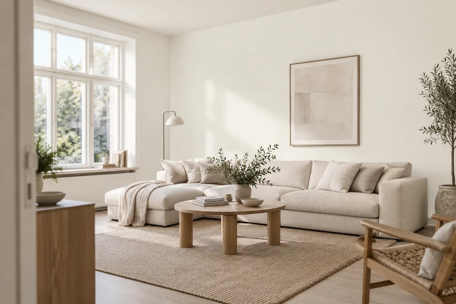 Polar Bear walls in a Scandinavian living room