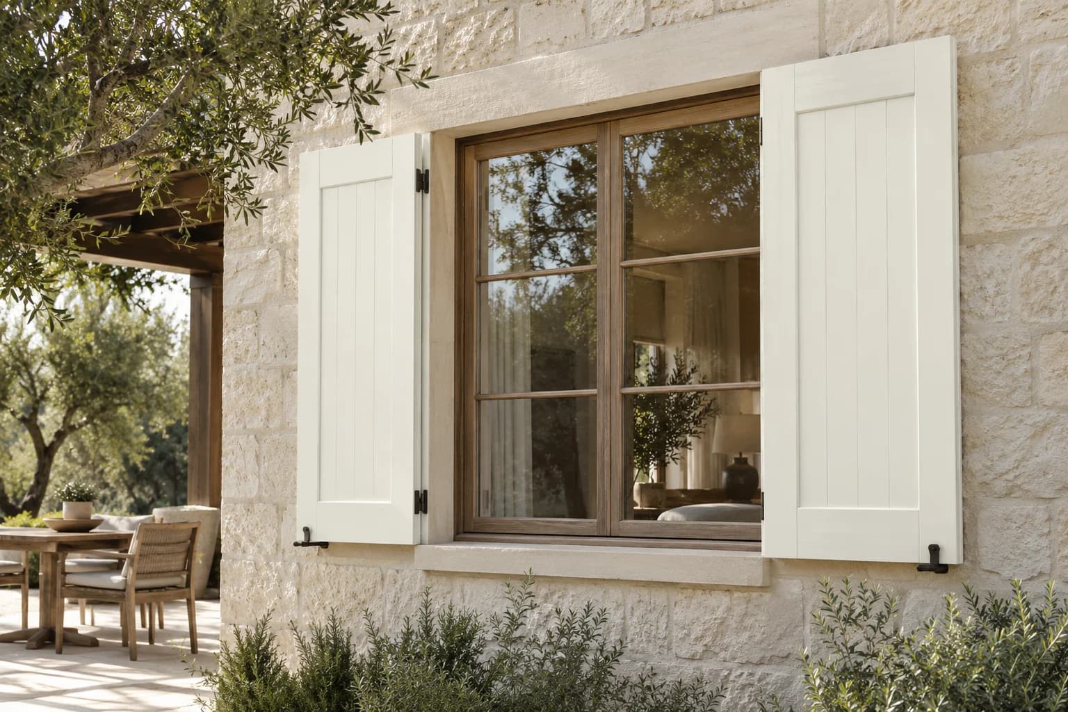 Shutters & trim featuring Polar Bear paint