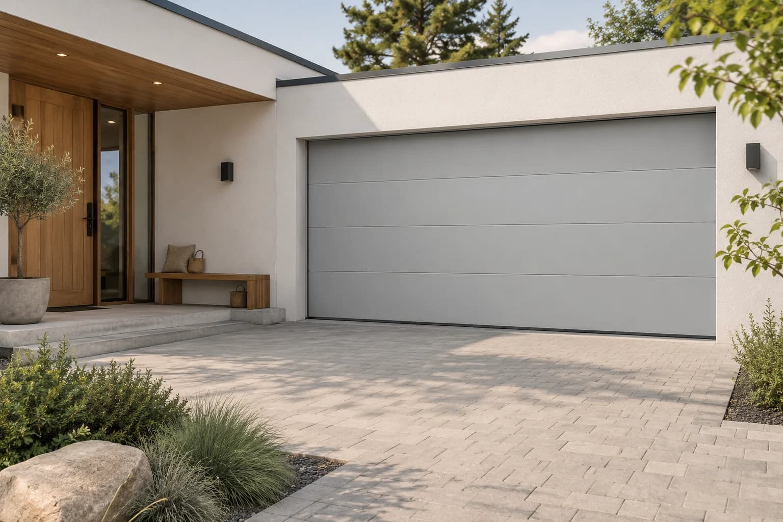 Garage door featuring Silver Bullet paint