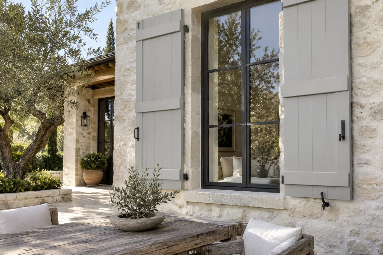 Shutters & trim featuring Silver Bullet paint