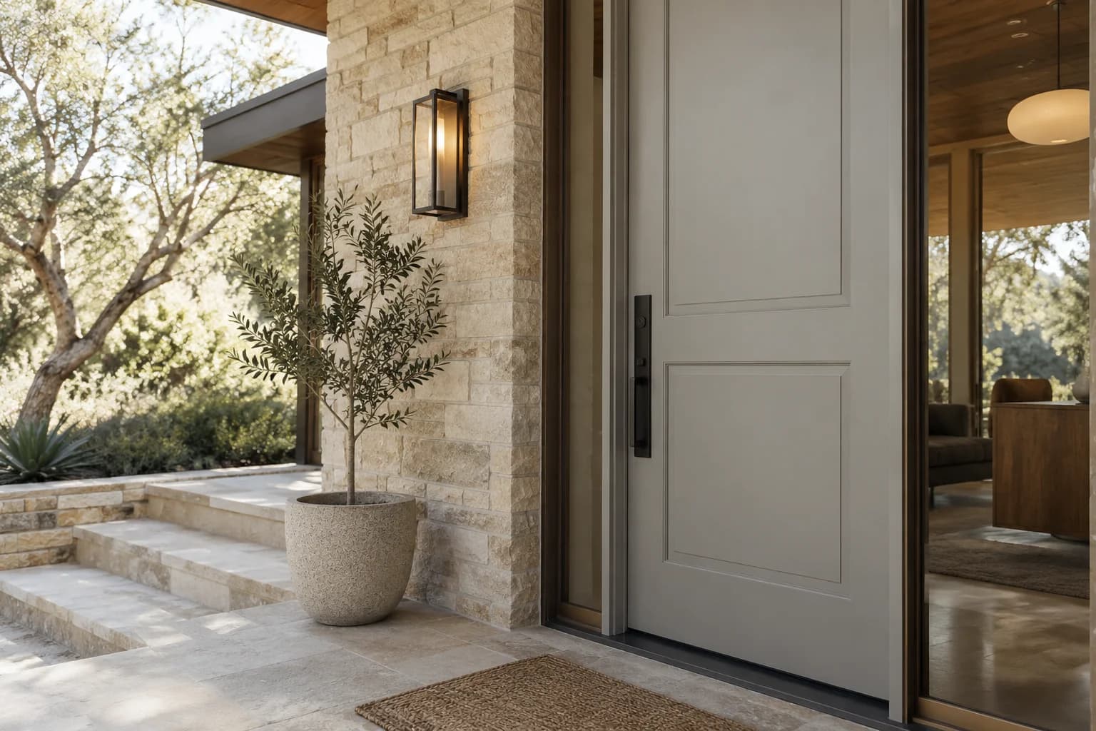Front door featuring Silver City paint