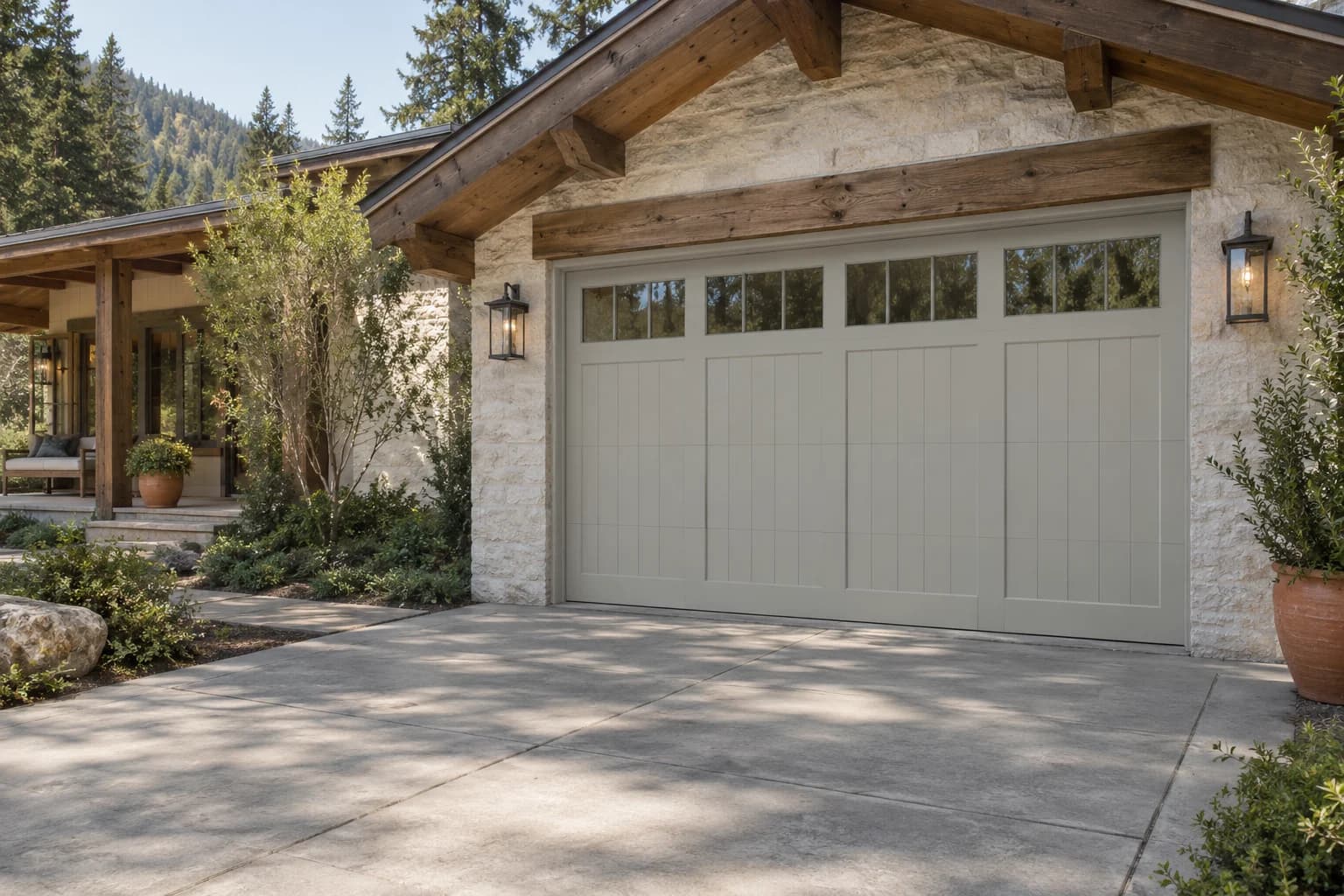 Garage door featuring Silver City paint