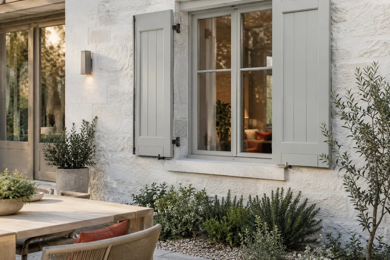 Shutters & trim featuring Silver City paint