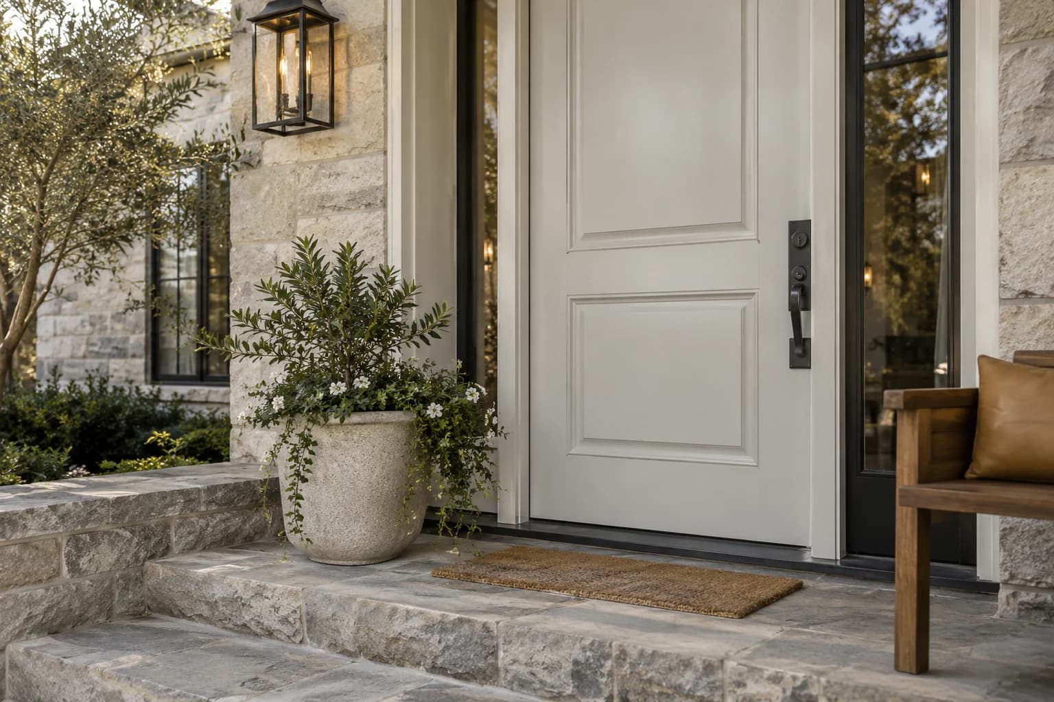 Front door featuring Silver Drop paint