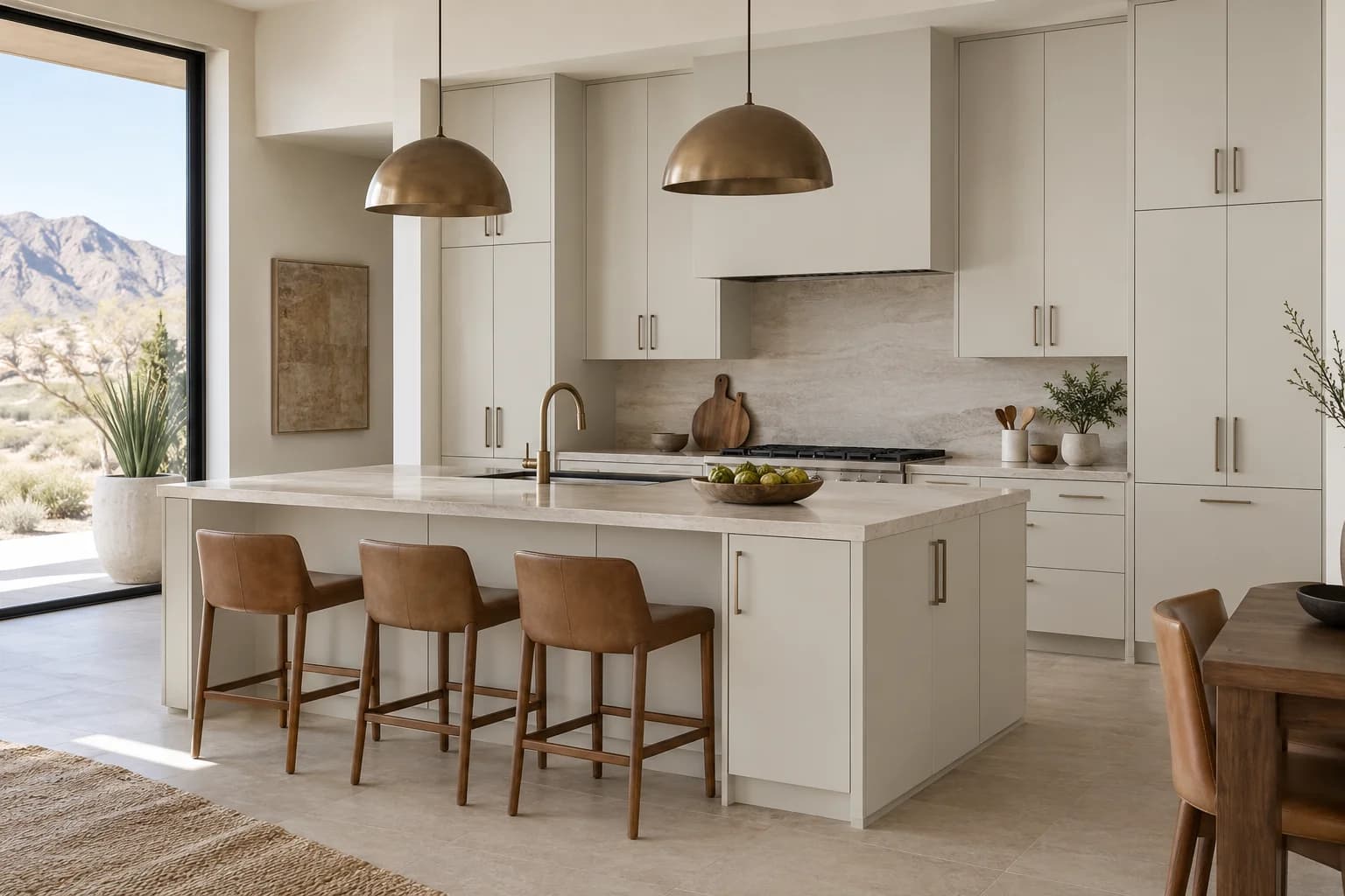 Kitchen cabinets featuring Silver Drop paint