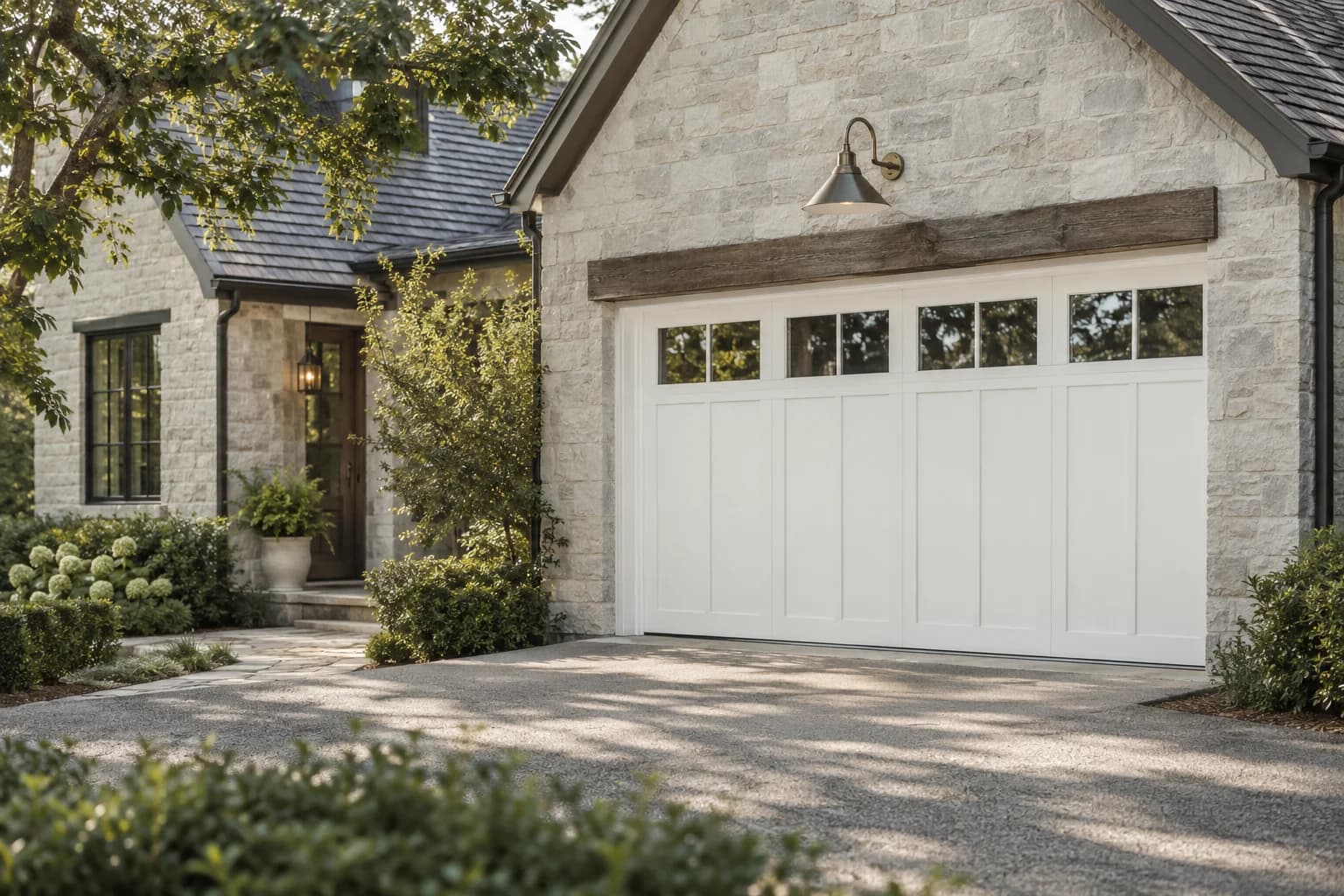 Garage door featuring Ultra Pure White paint