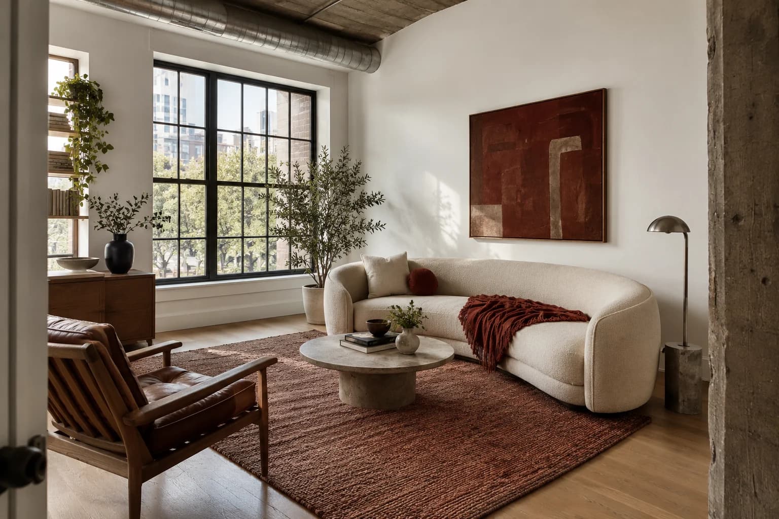Living room featuring Ultra Pure White paint