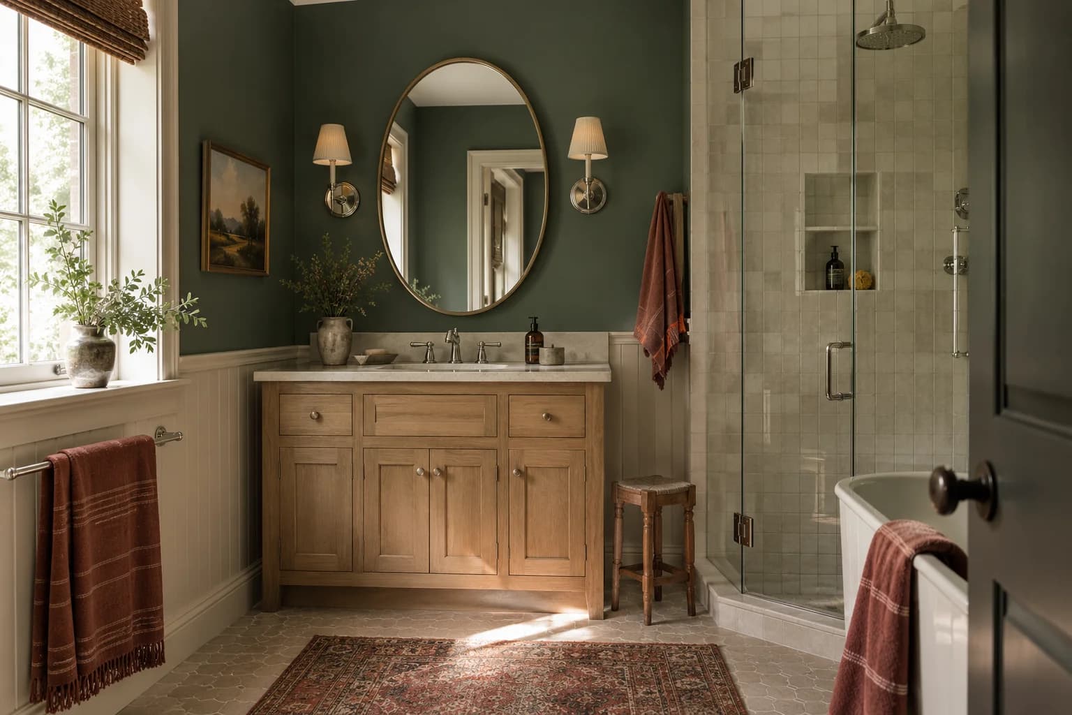 Bathroom featuring Vine Leaf paint