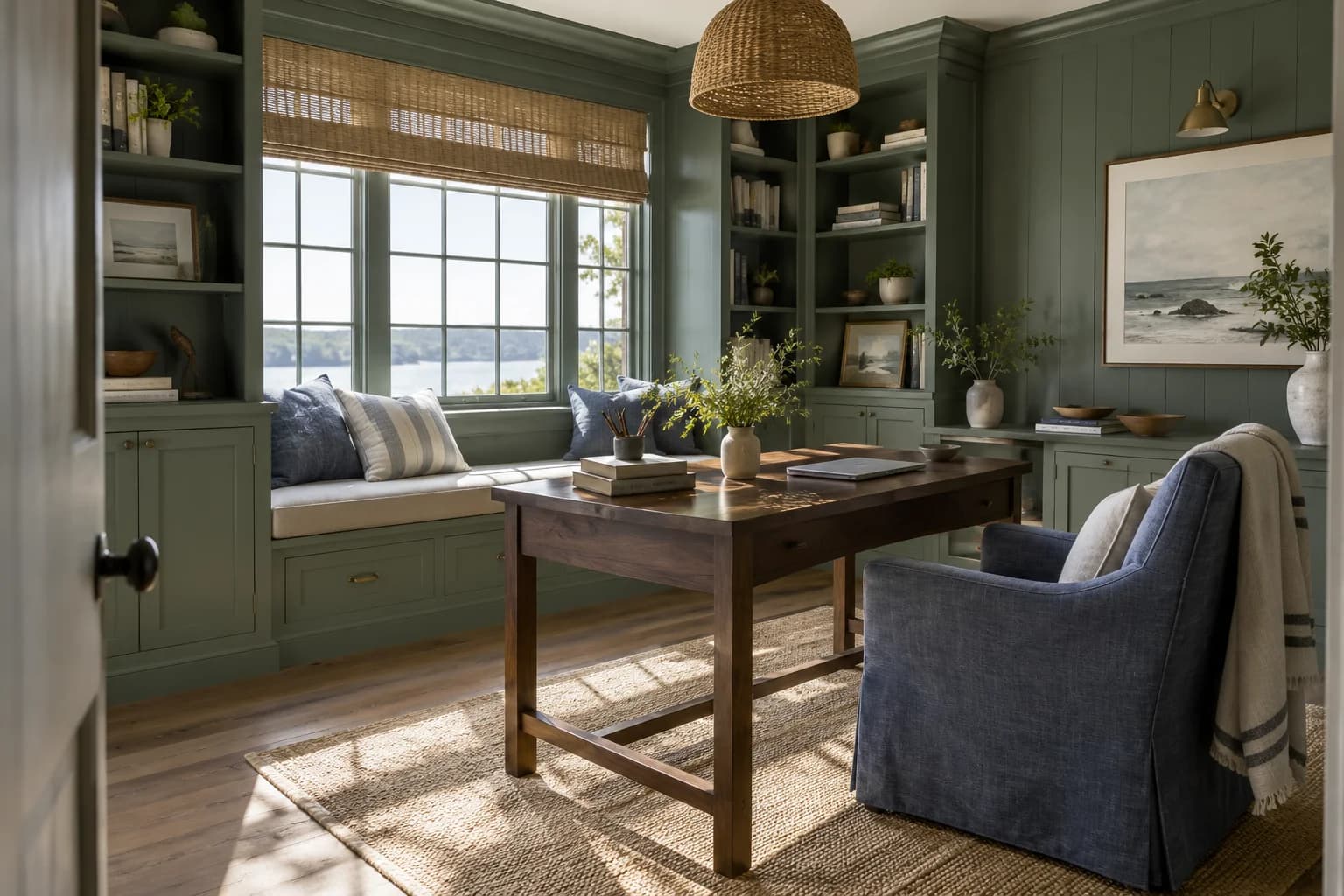 Home office featuring Vine Leaf paint