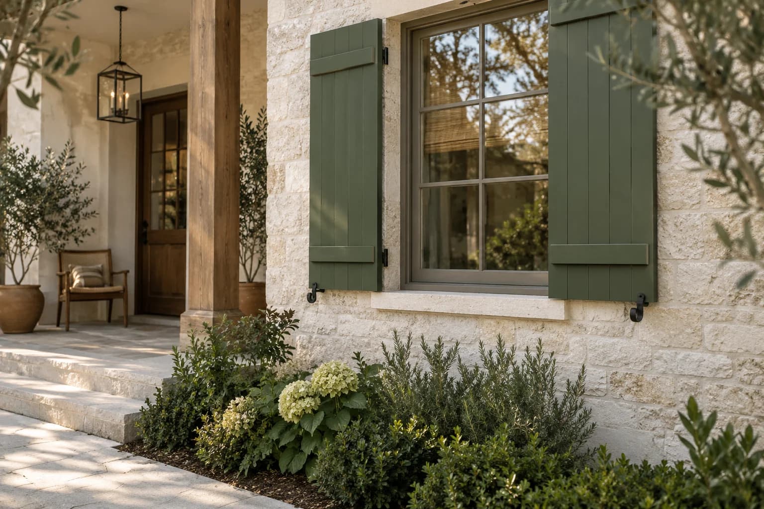 Shutters & trim featuring Vine Leaf paint