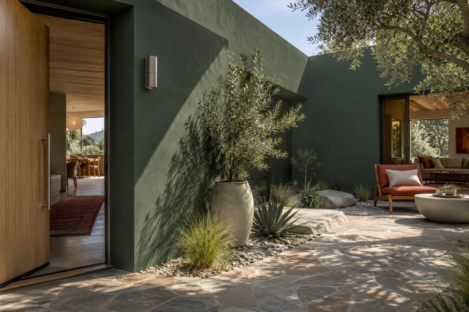Stucco featuring Vine Leaf paint