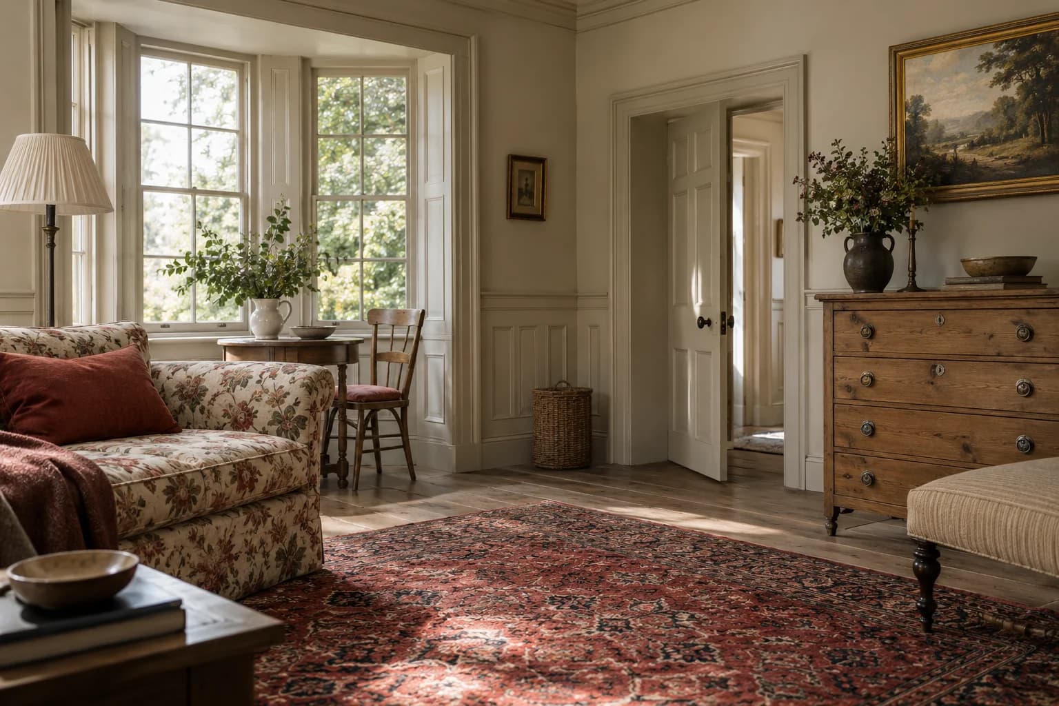 Wheat Bread walls in an English cottage sitting room