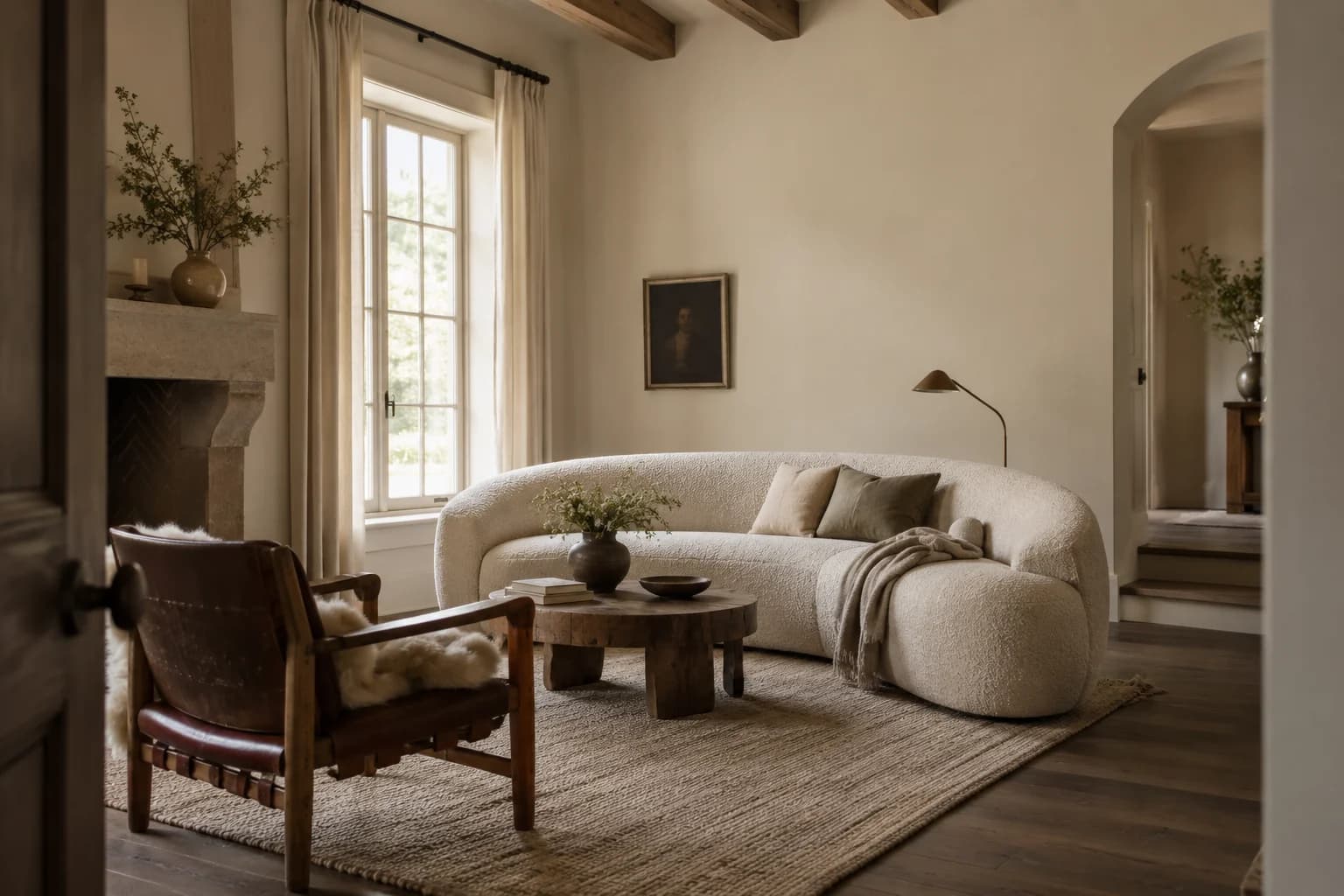 Living room featuring Wheat Bread paint