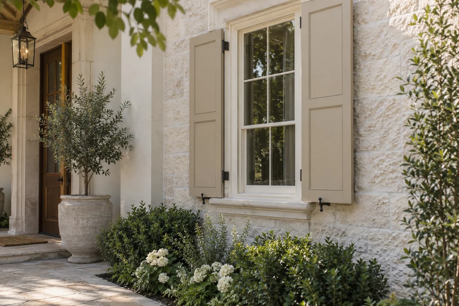 Shutters & trim featuring Wheat Bread paint