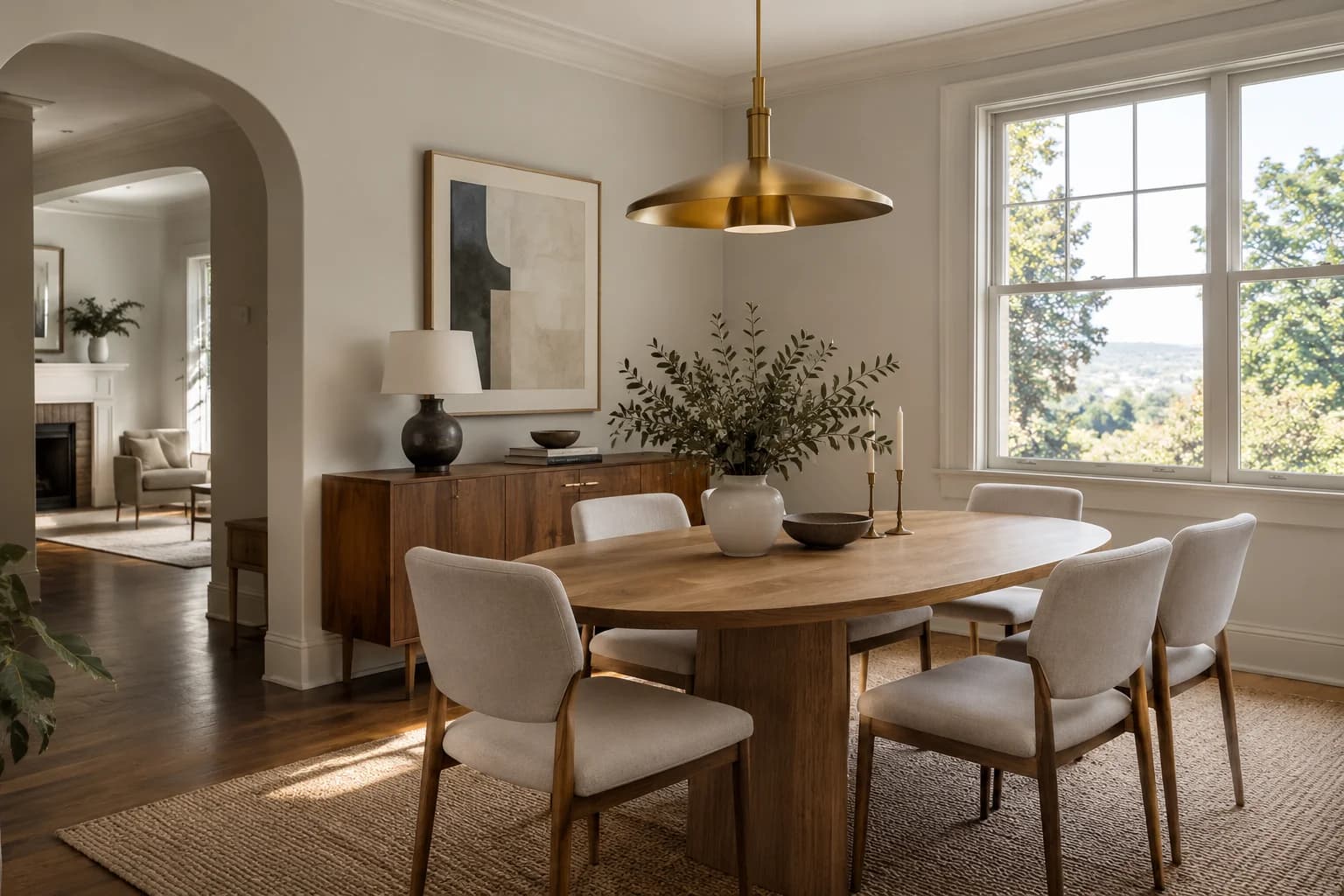 Dining room featuring Classic Gray paint