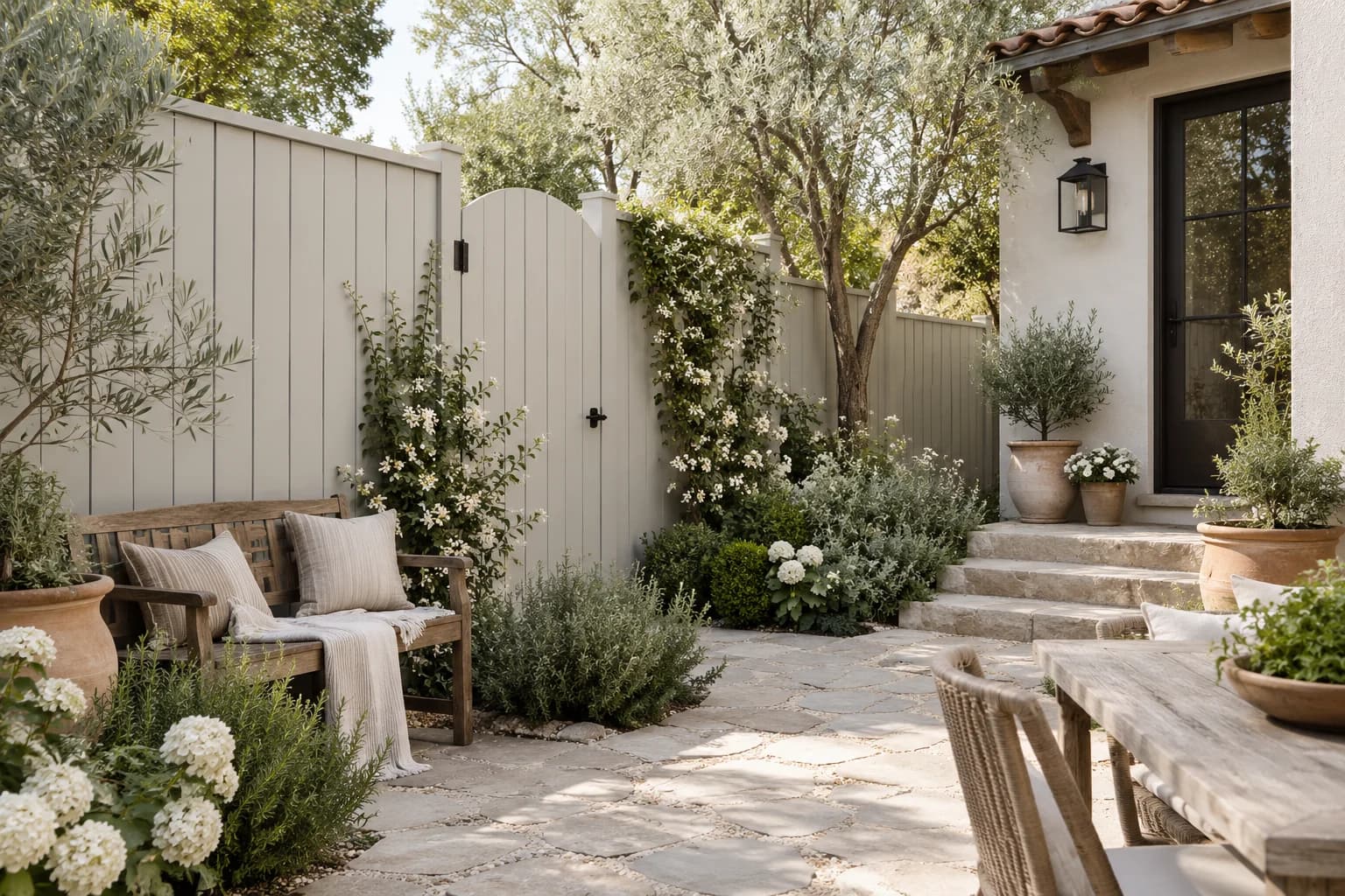 Fences & garden structures featuring Classic Gray paint