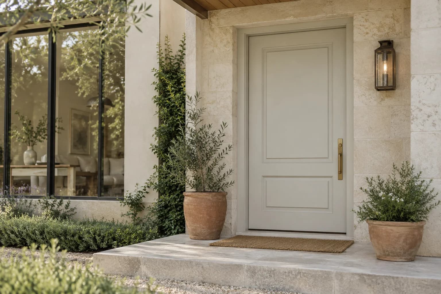 Front door featuring Classic Gray paint