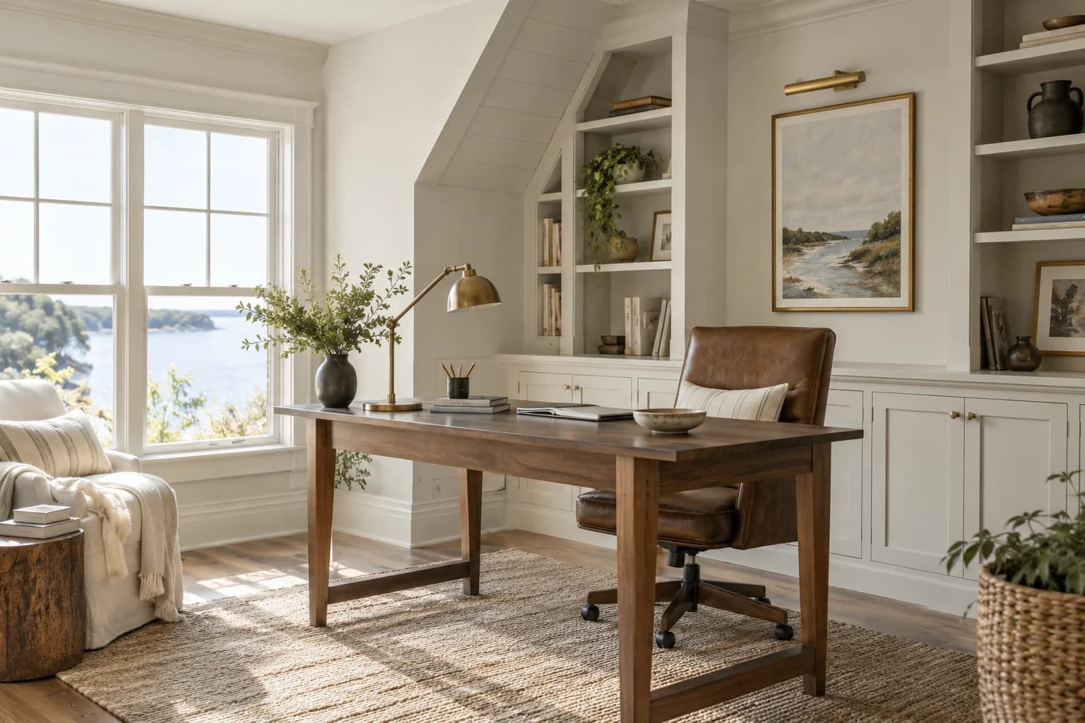 Home office featuring Classic Gray paint