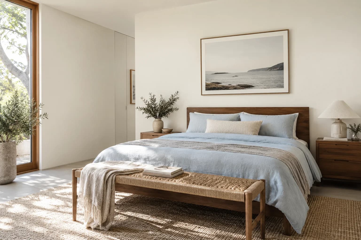 Bedroom featuring Cloud White paint