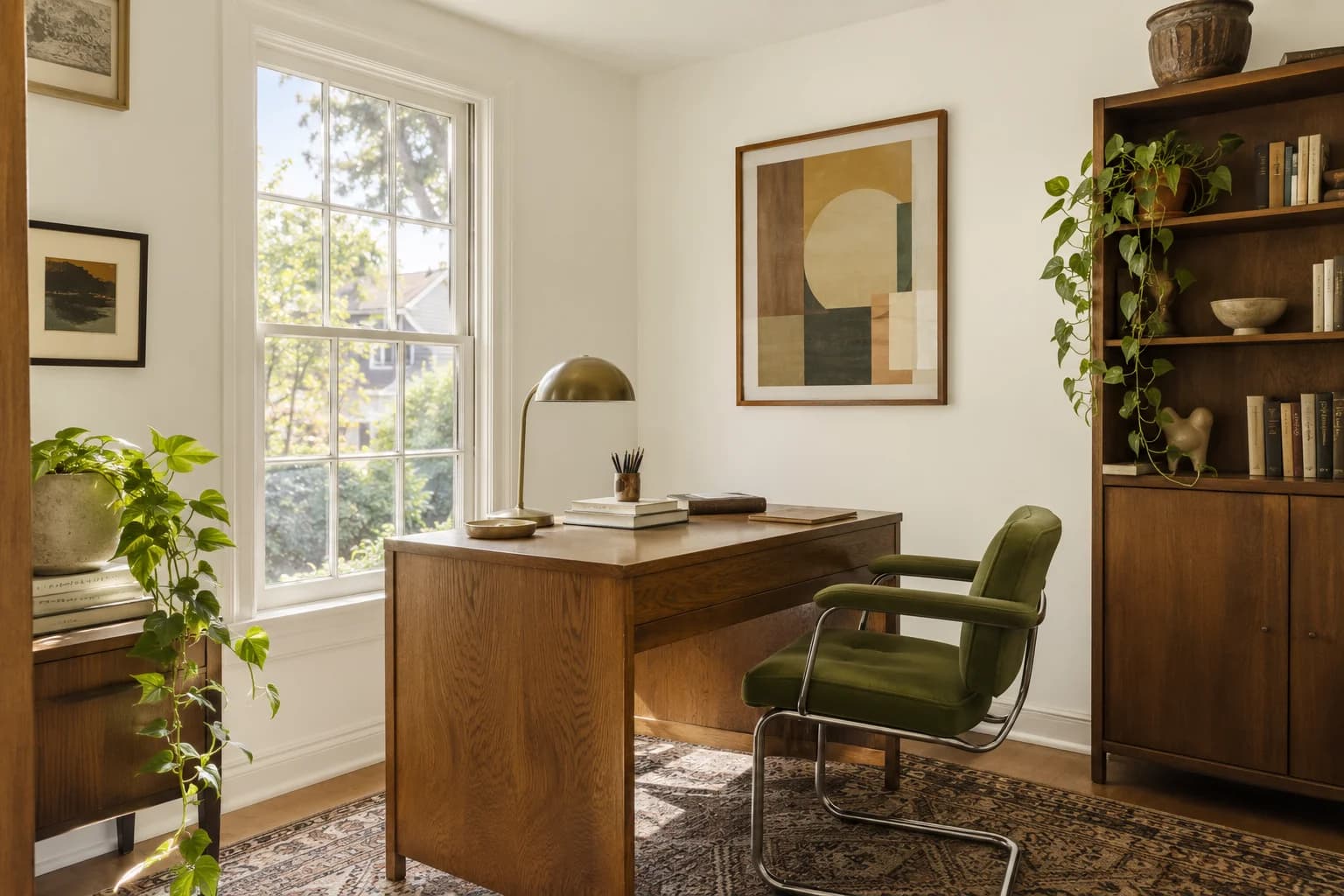 Home office featuring Cloud White paint