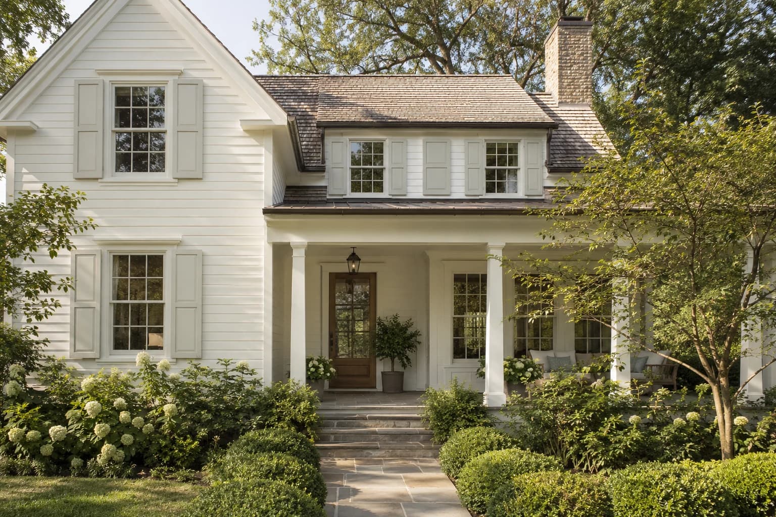 Shutters & trim featuring Cloud White paint