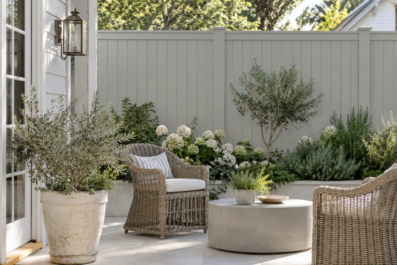 Fences & garden structures featuring Coventry Gray paint