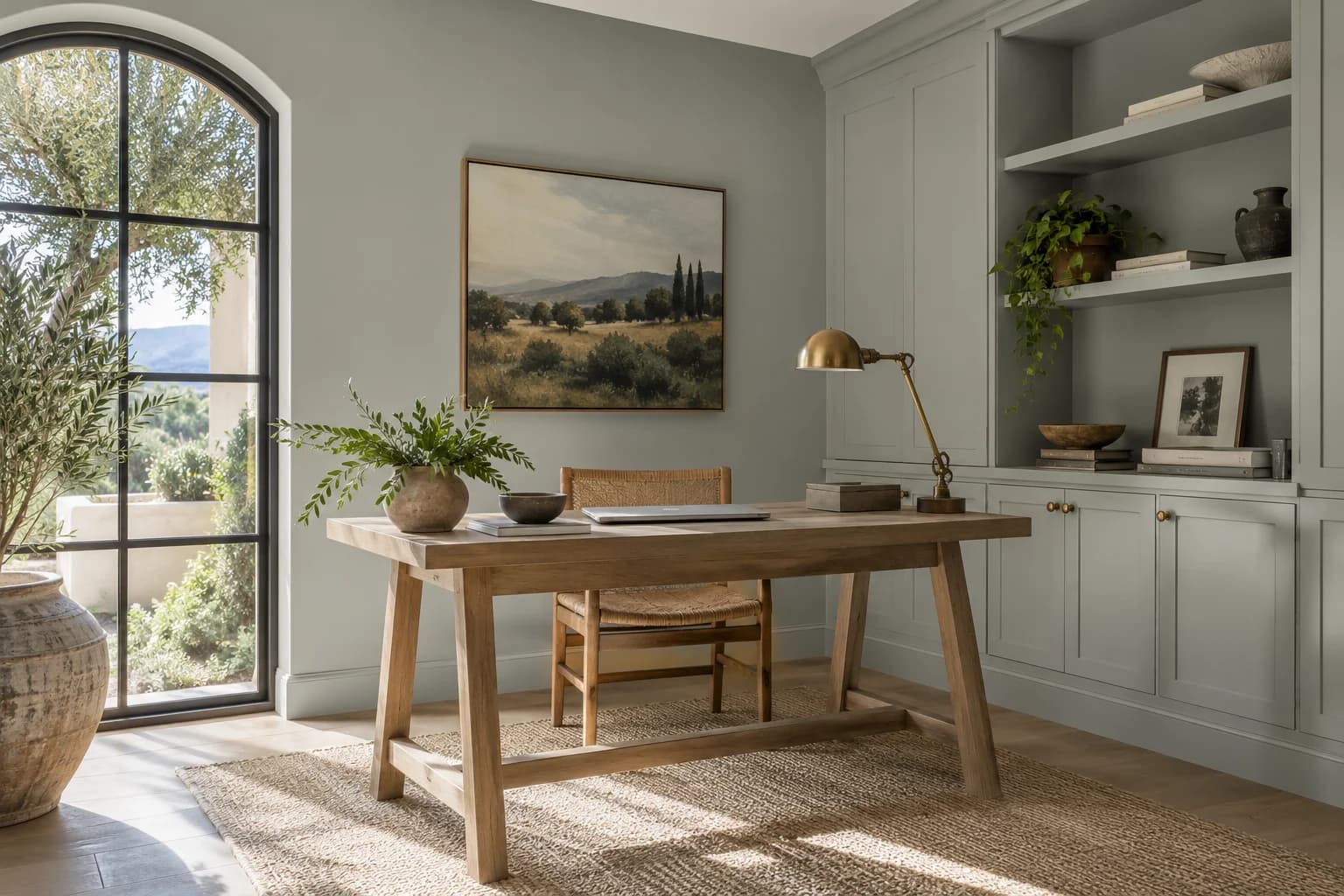 Home office featuring Coventry Gray paint