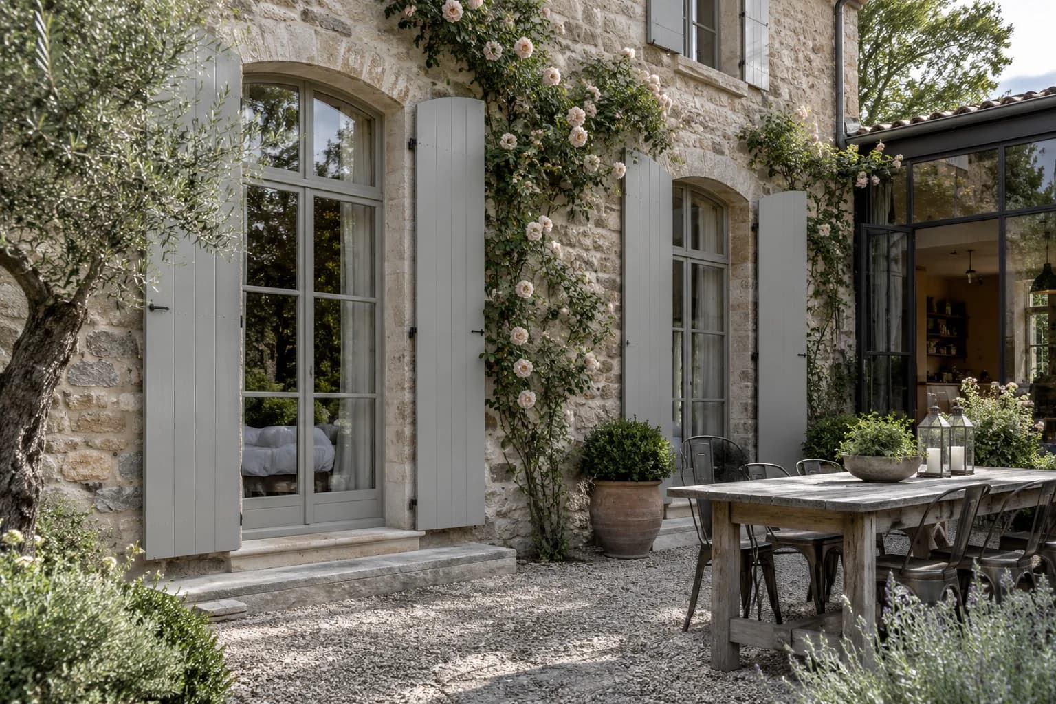 Shutters & trim featuring Coventry Gray paint