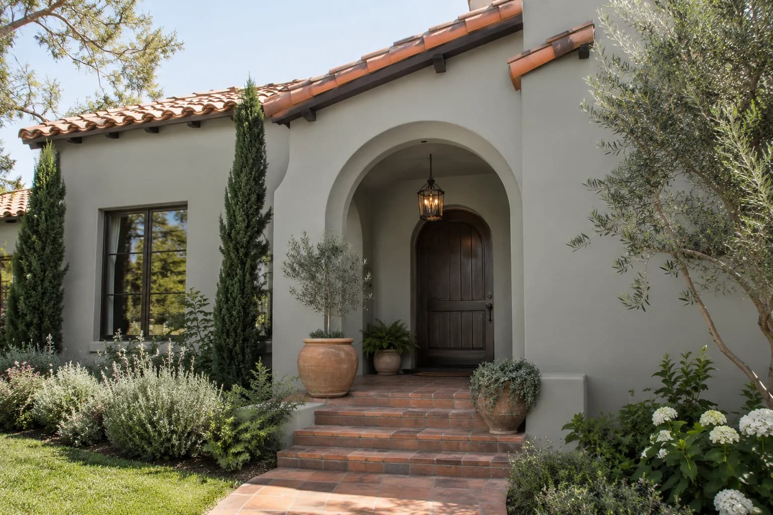 Stucco featuring Coventry Gray paint