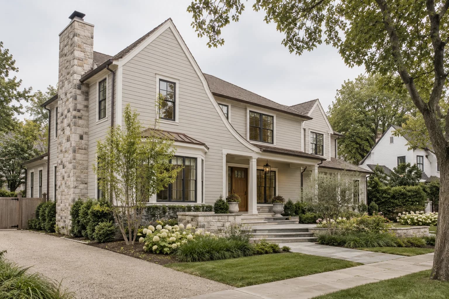 Siding featuring Edgecomb Gray paint