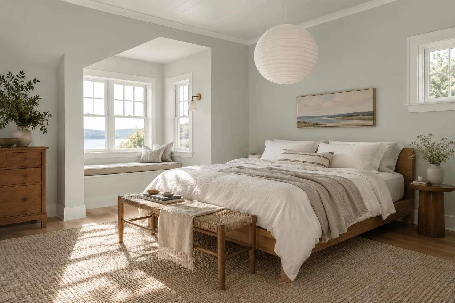 Bedroom featuring Gray Owl paint