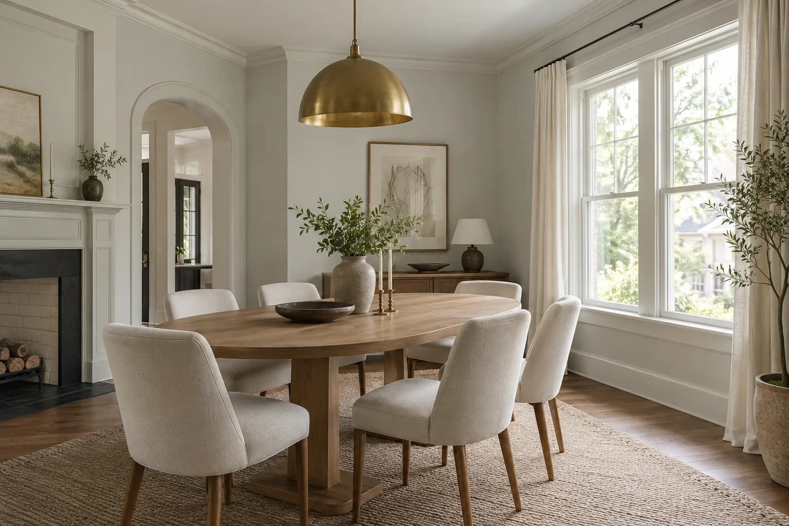 Dining room featuring Gray Owl paint