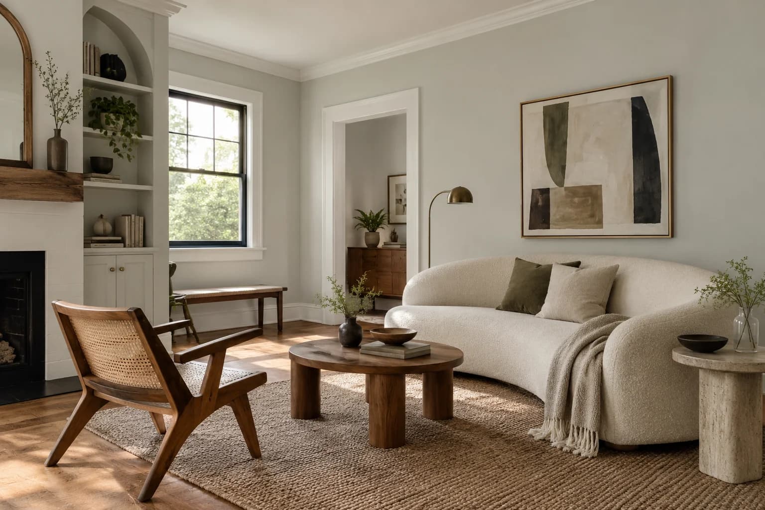 Living room featuring Gray Owl paint