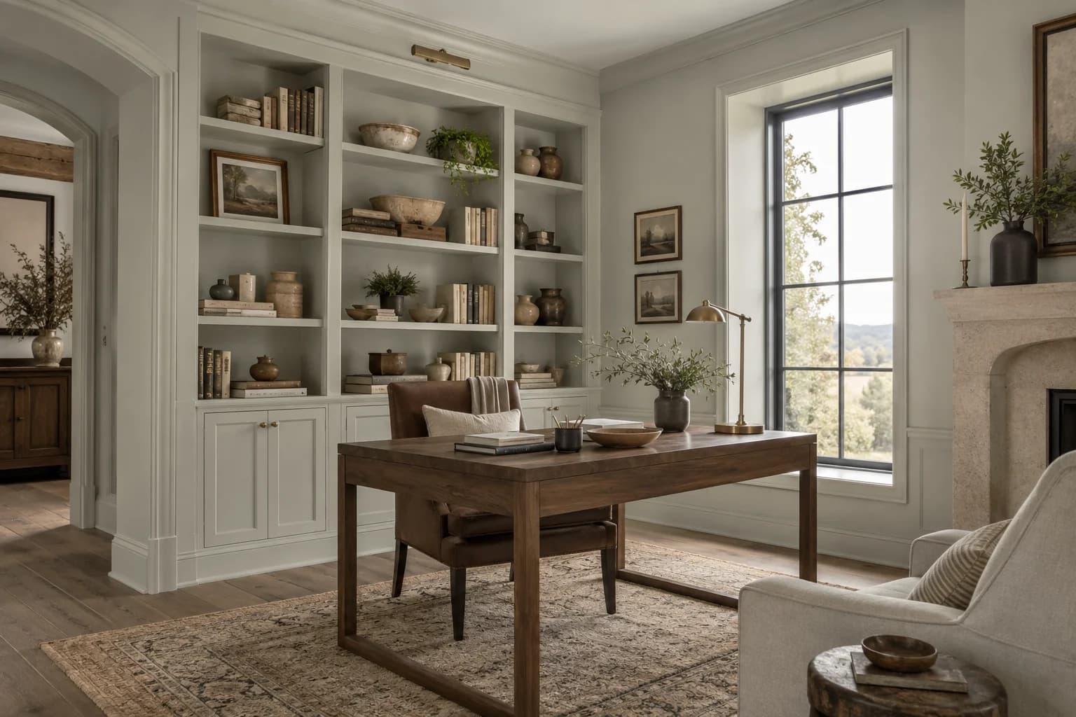 Home office featuring Gray Owl paint