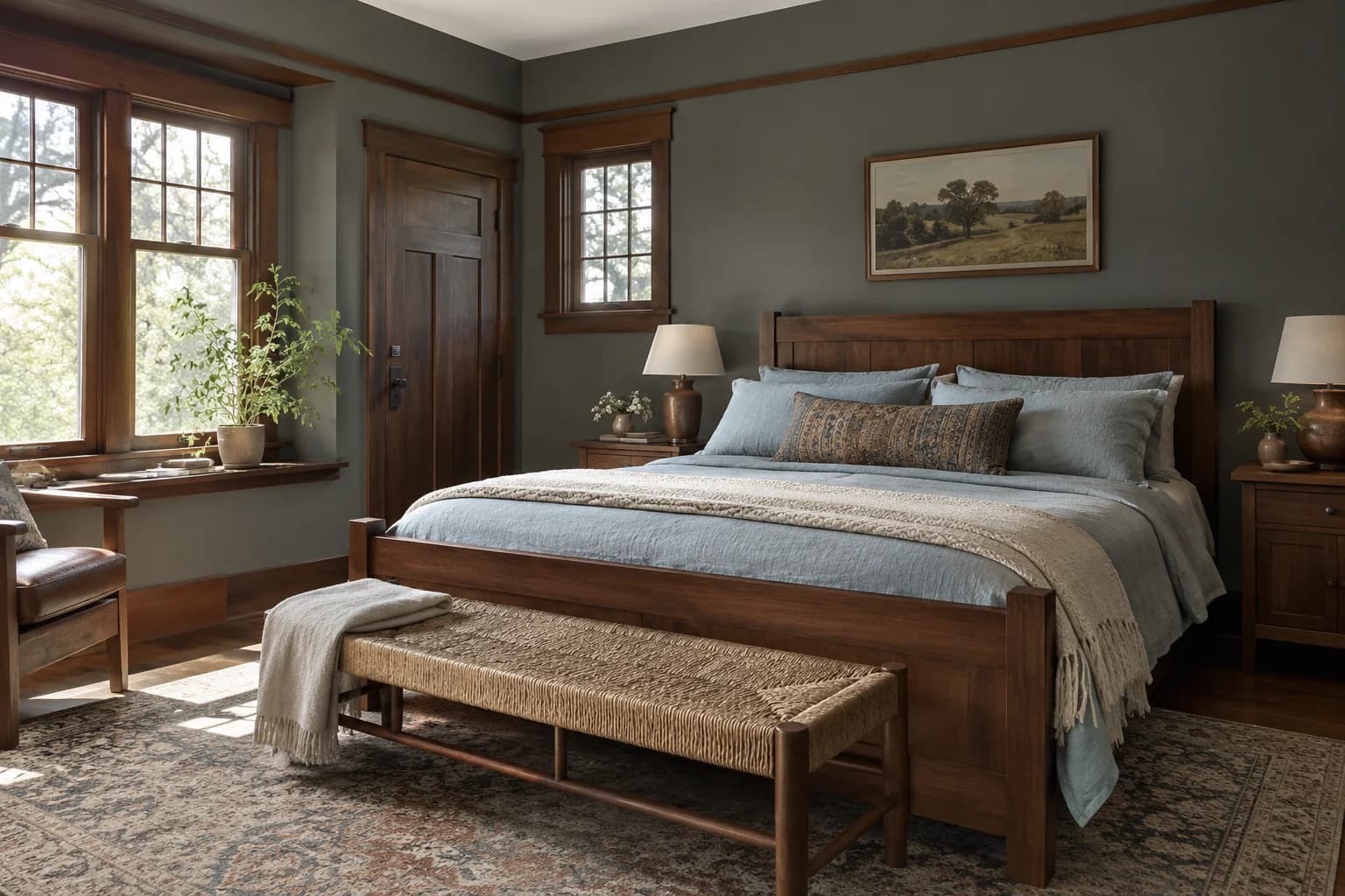 Bedroom featuring Kendall Charcoal paint