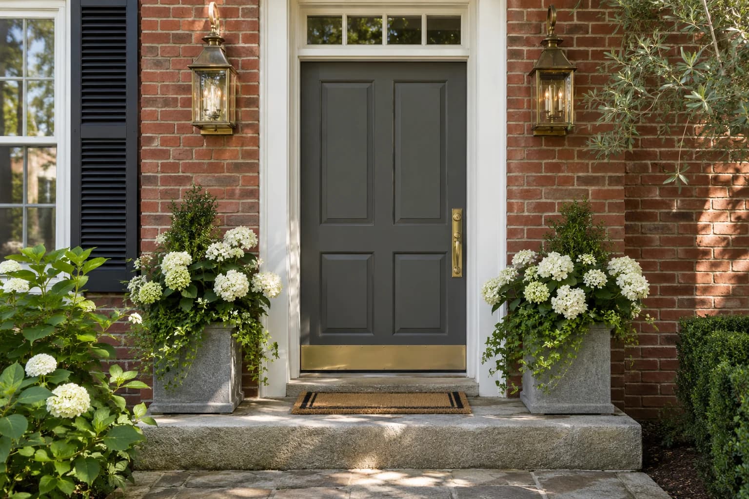 Front door featuring Kendall Charcoal paint