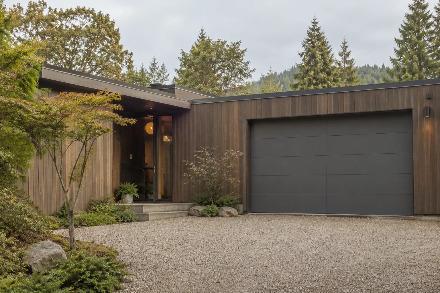 Garage door featuring Kendall Charcoal paint