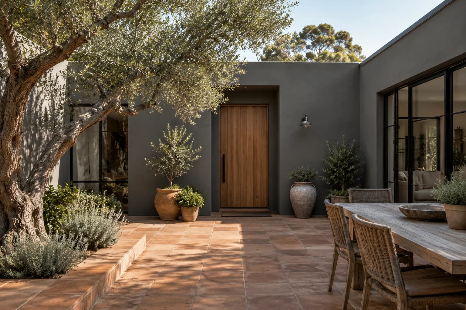 Stucco featuring Kendall Charcoal paint