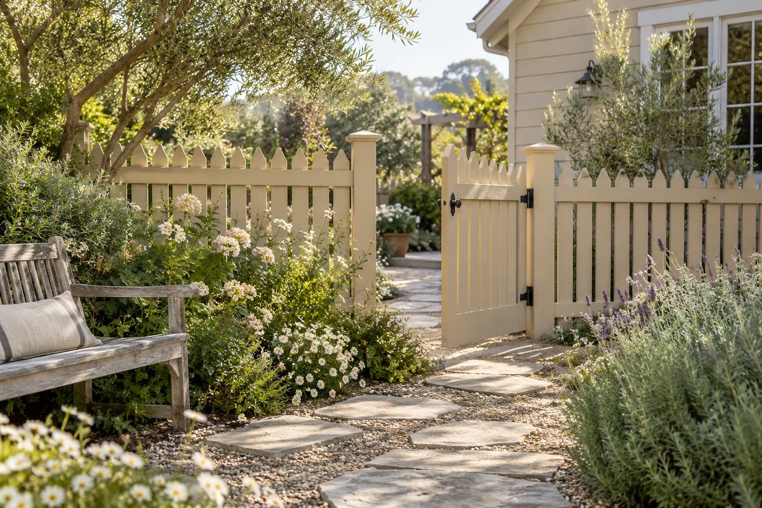 Fences & garden structures featuring Manchester Tan paint