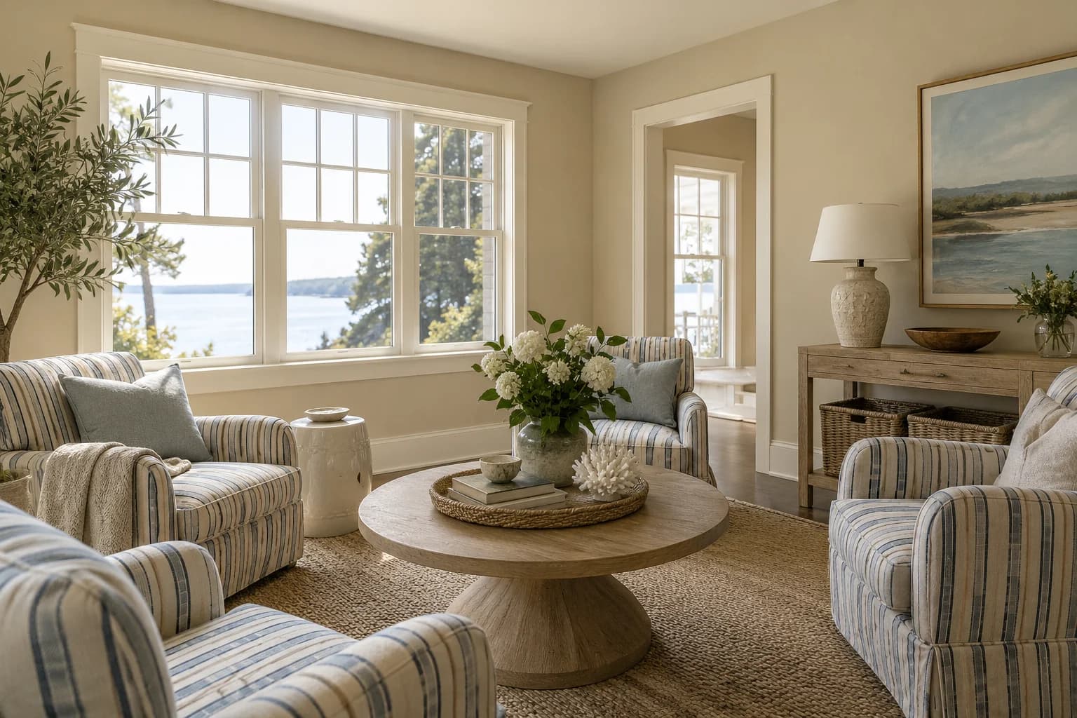 Living room featuring Manchester Tan paint