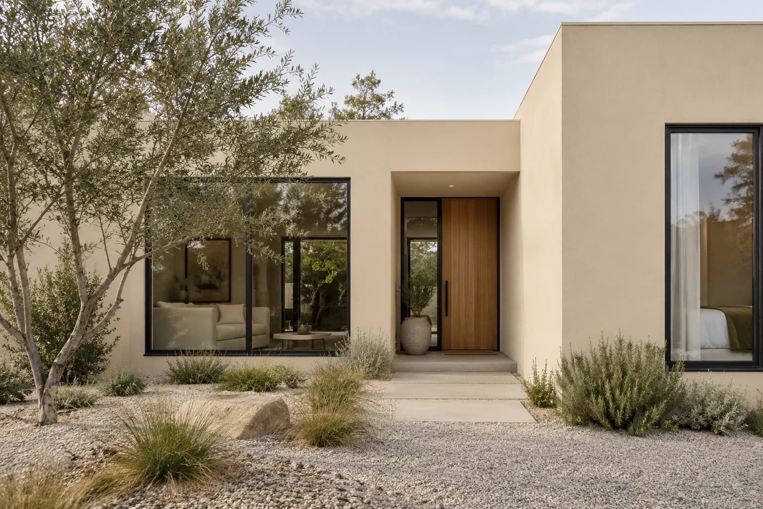 Stucco featuring Manchester Tan paint