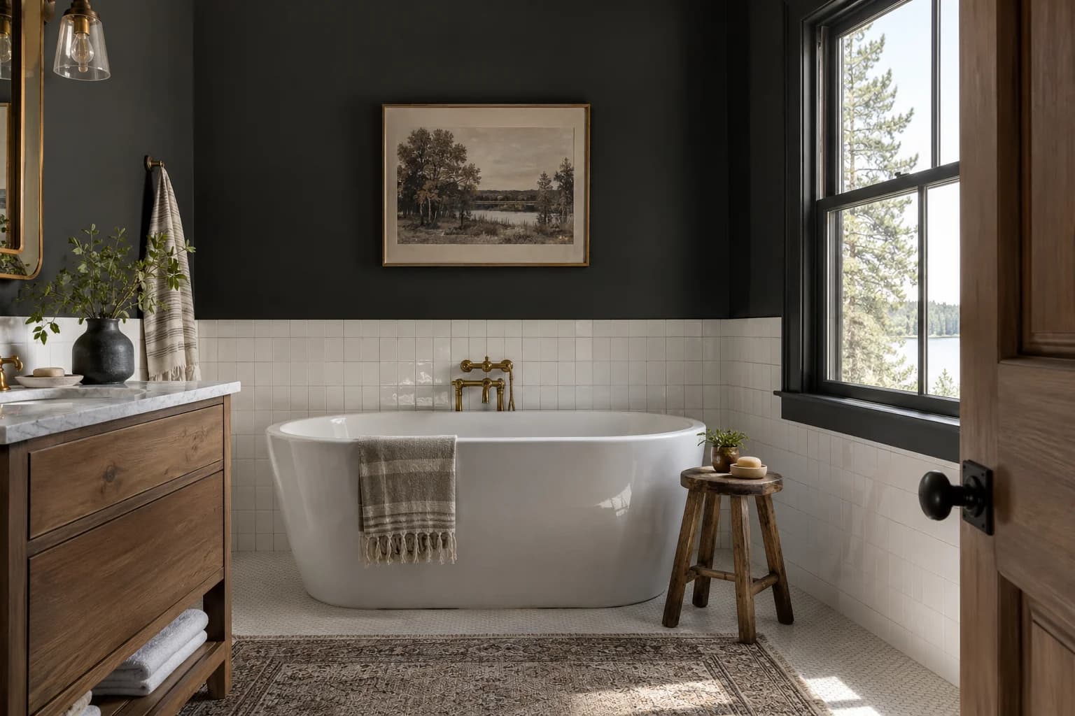 Bathroom featuring Onyx paint