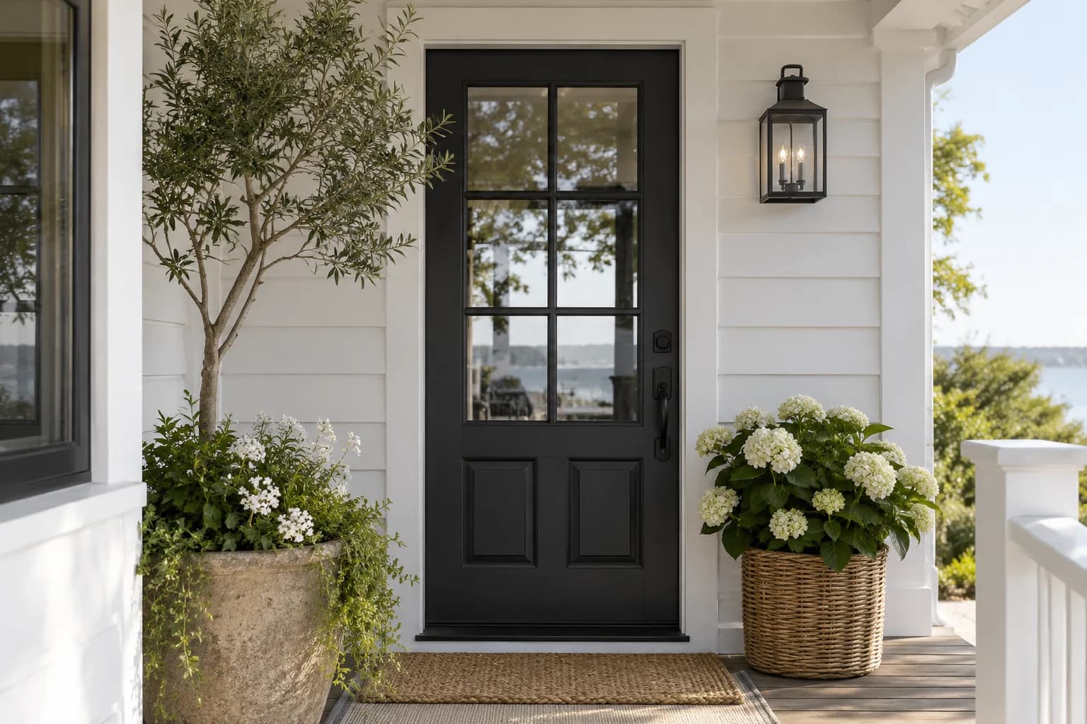 Front door featuring Onyx paint