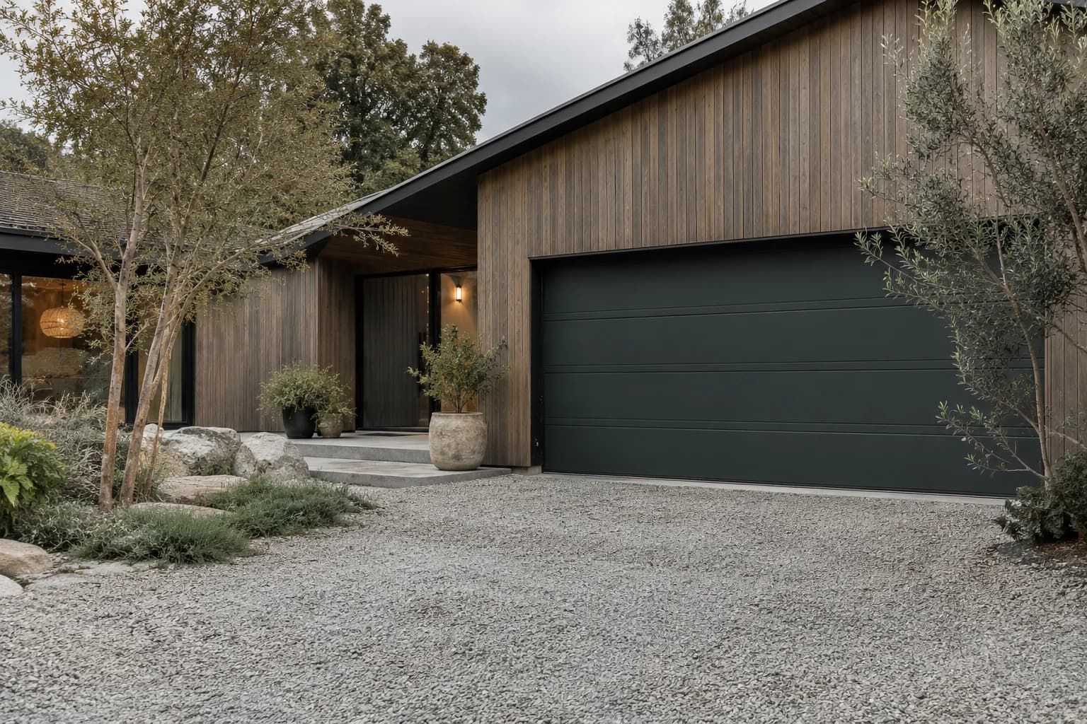 Garage door featuring Salamander paint