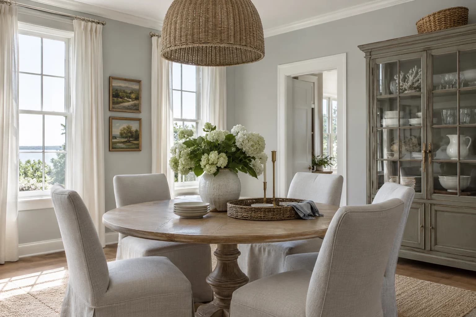 Dining room featuring Stonington Gray paint