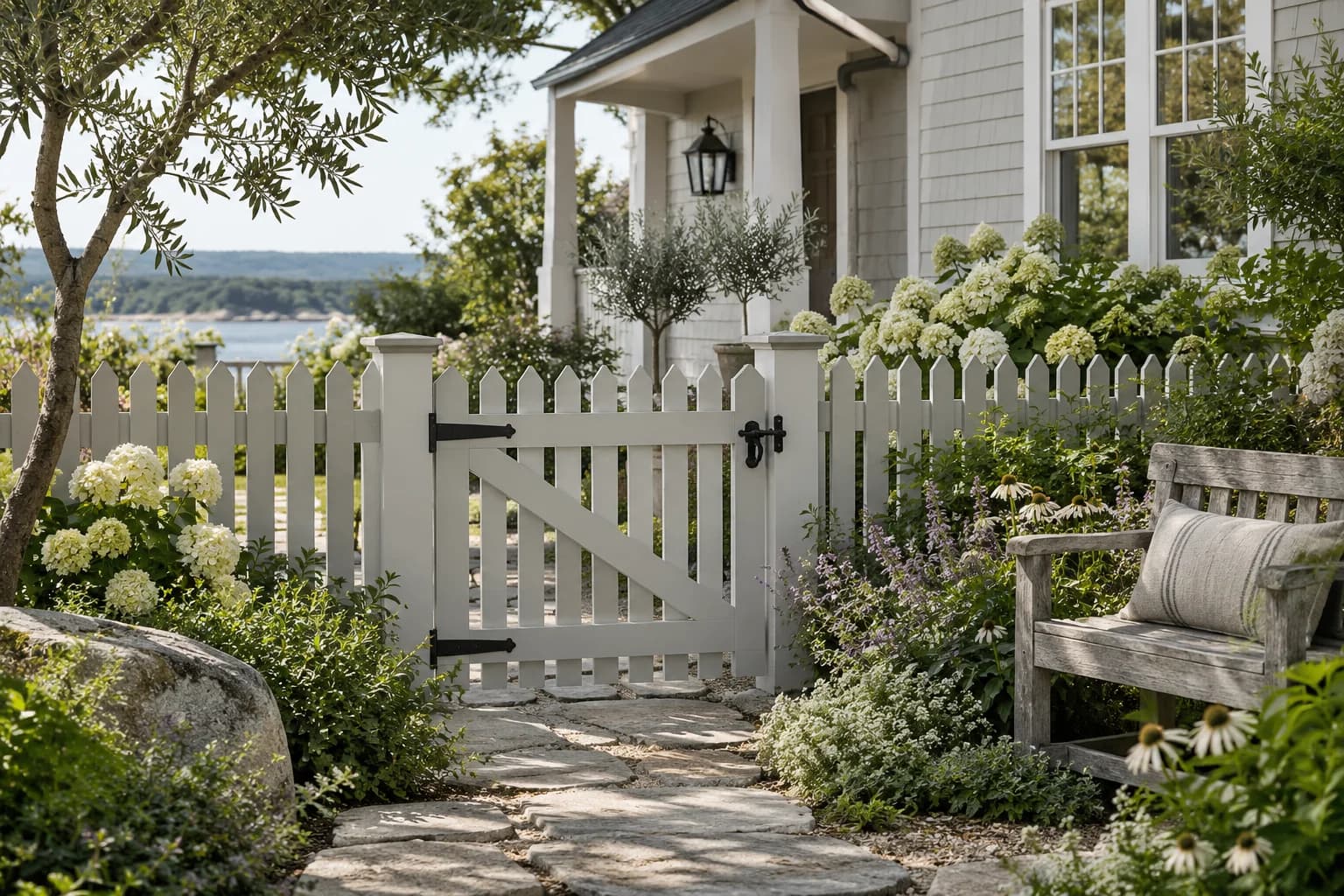 Fences & garden structures featuring Stonington Gray paint