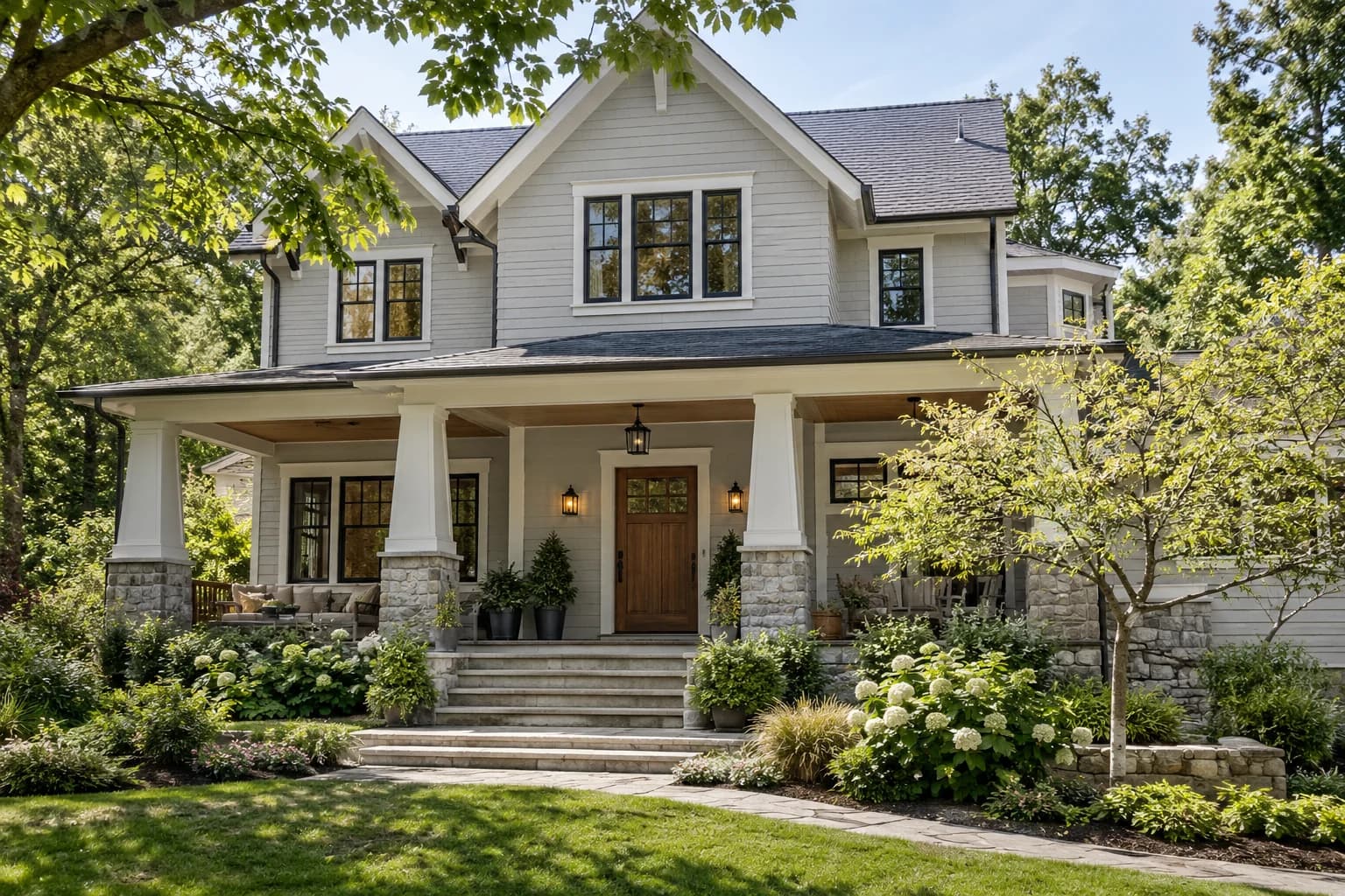 Siding featuring Stonington Gray paint